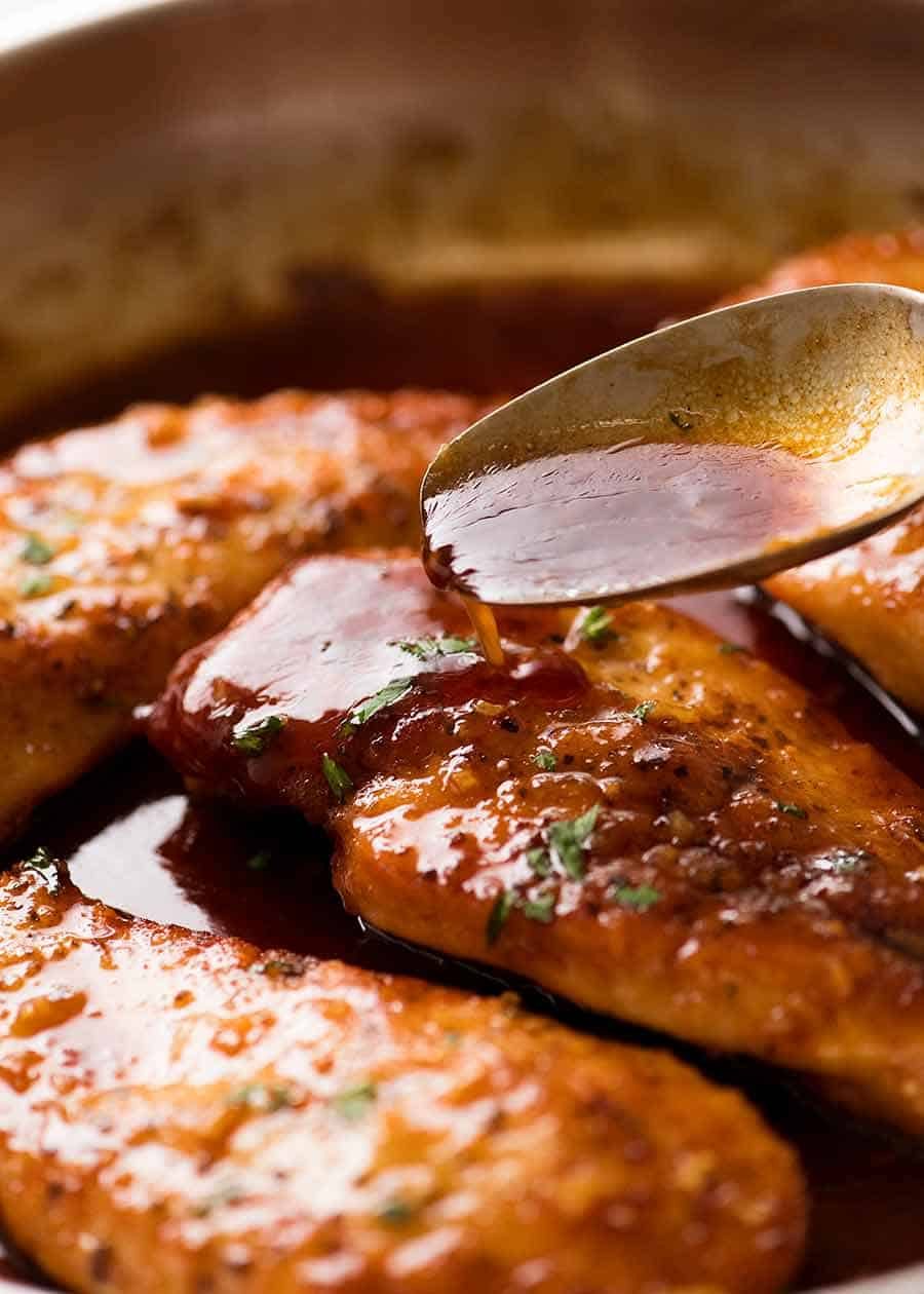 Pan-Seared Chicken Breast with Honey-Soy Glaze