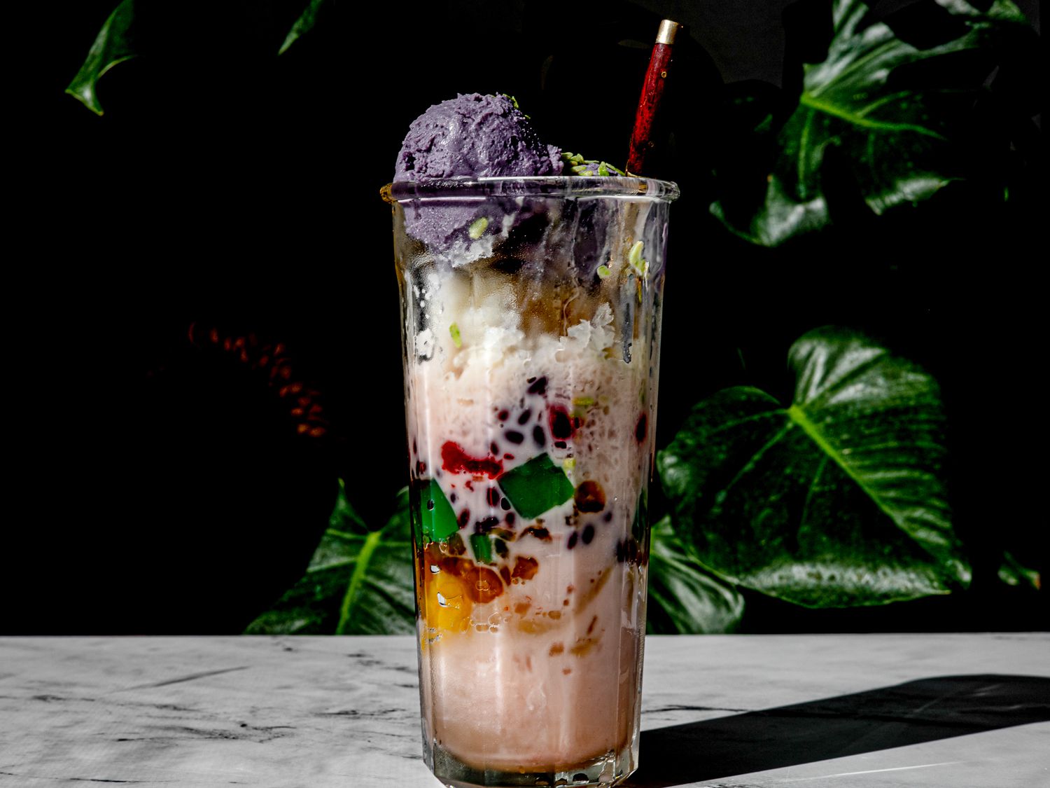 Halo-Halo Shaved Ice with Sweet Beans and Ube