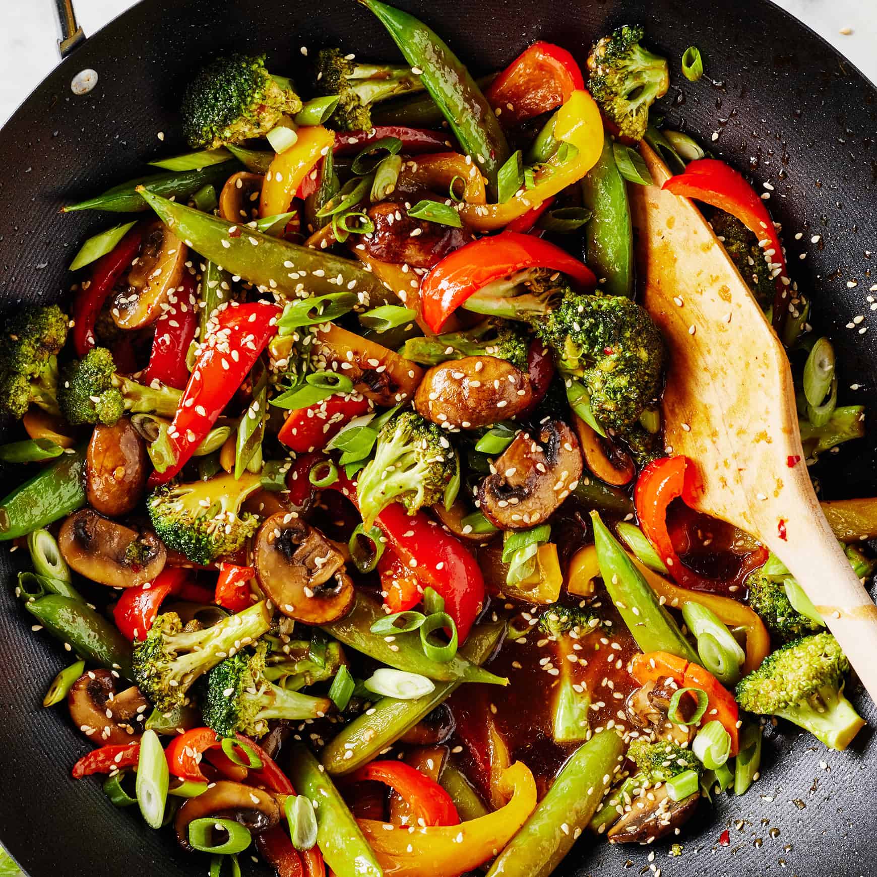 Stir-Fried Smoked Tofu with Pickled Peppers and Garlic