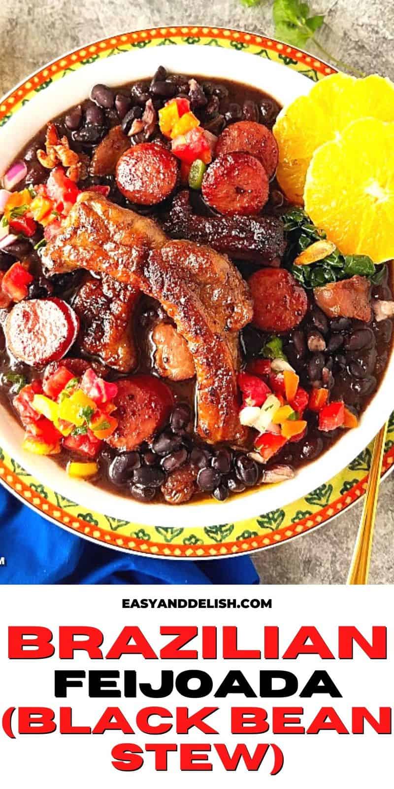 Feijoada-Inspired Black Bean Stew with Pork Sausage and Greens