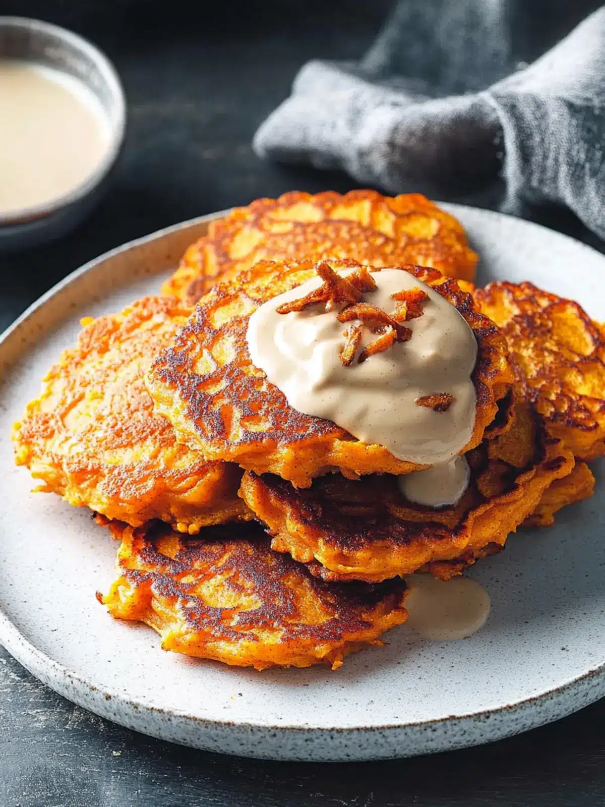 Cinnamon-Spiced Sweet Potato Pancakes