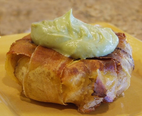 Pan-Seared Plantain Cakes with Spicy Avocado Cream