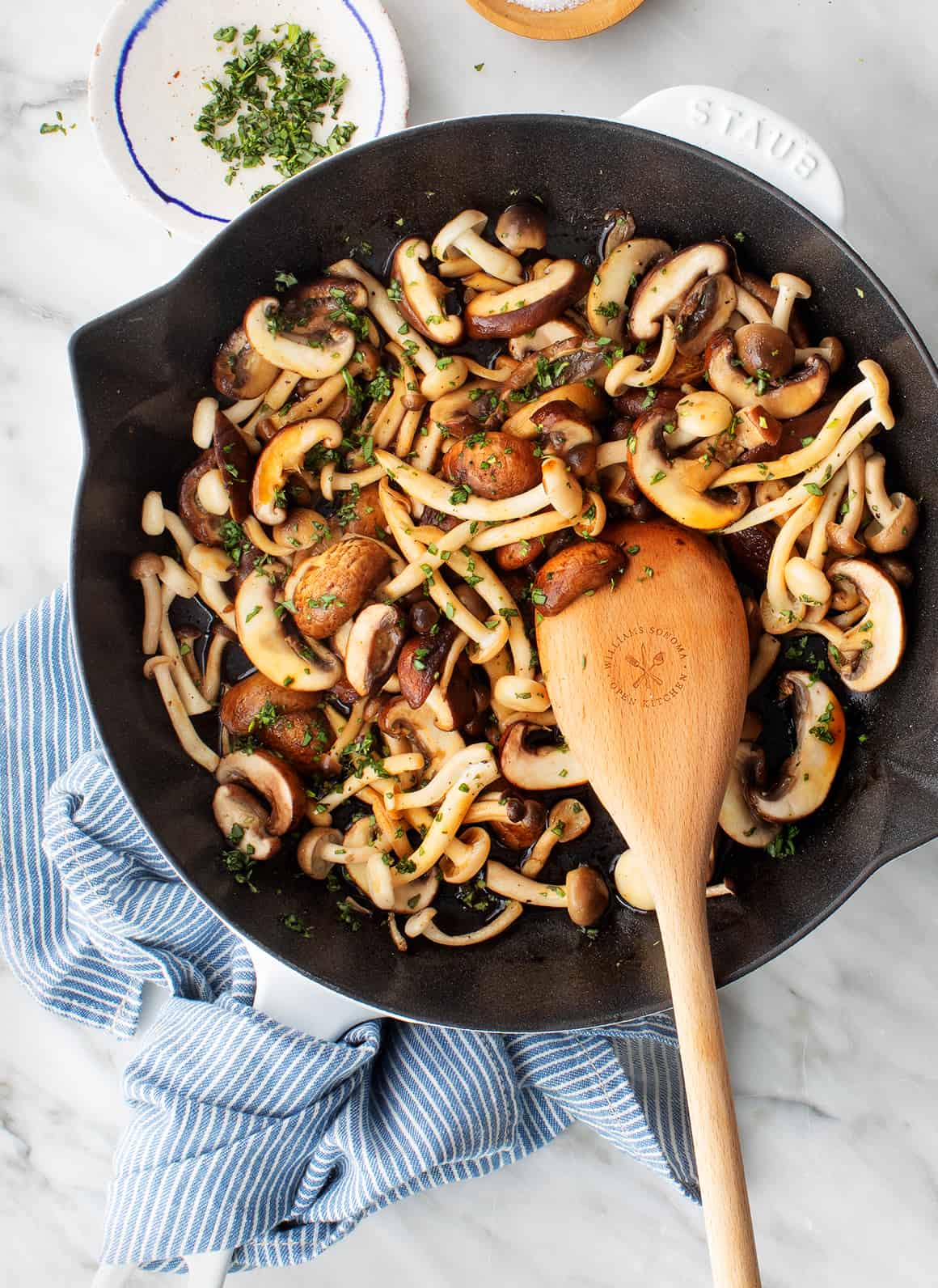 Sautéed Kale and Mushroom Stir-Fry with Toasted Sesame