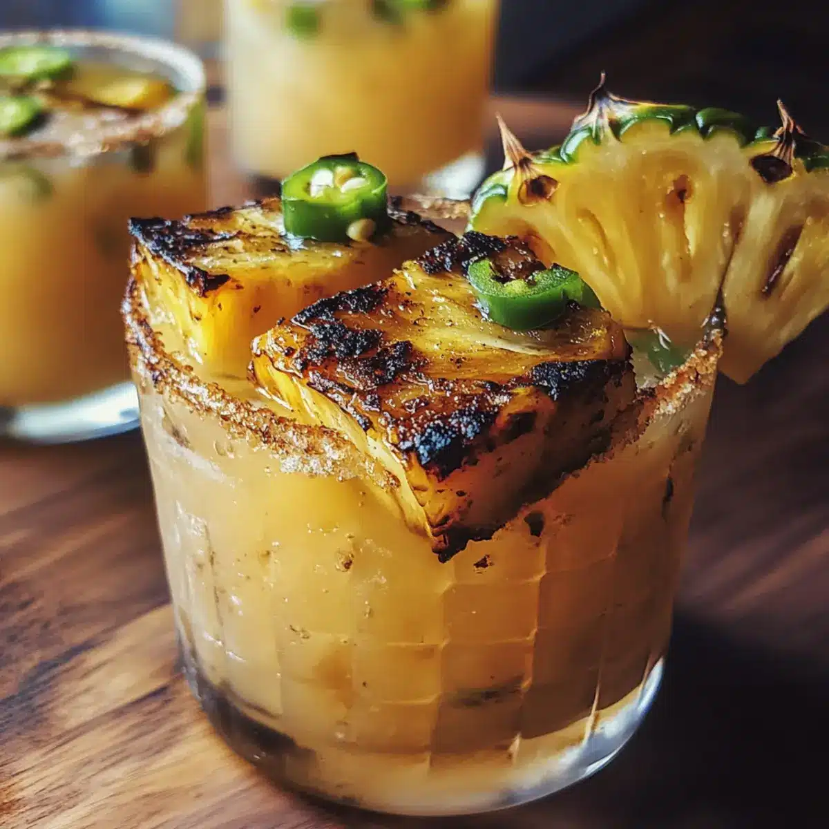Charred Pineapple and Jalapeño Mezcal Paloma