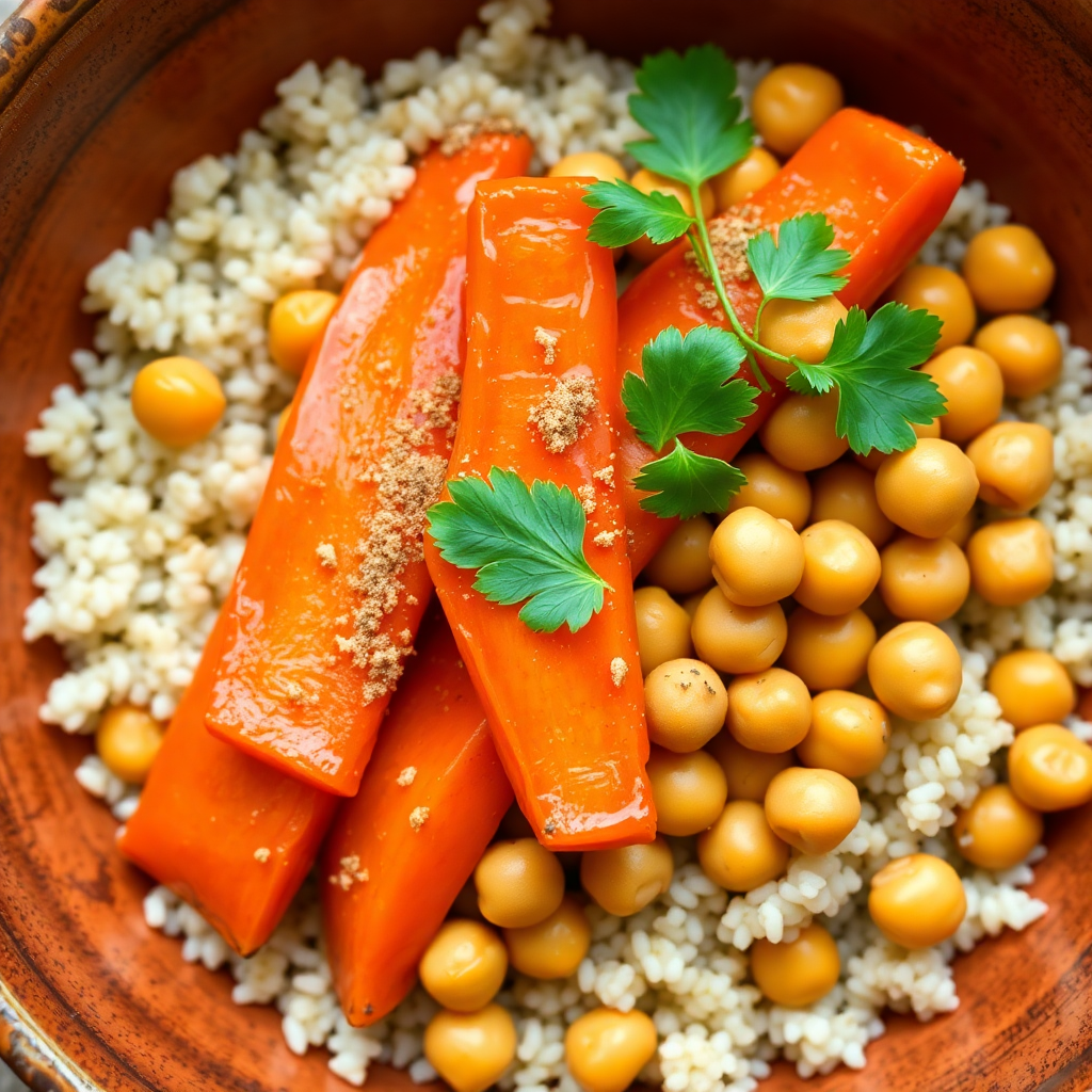 Honey-Glazed Carrot and Chickpea Salad with Lemon Vinaigrette