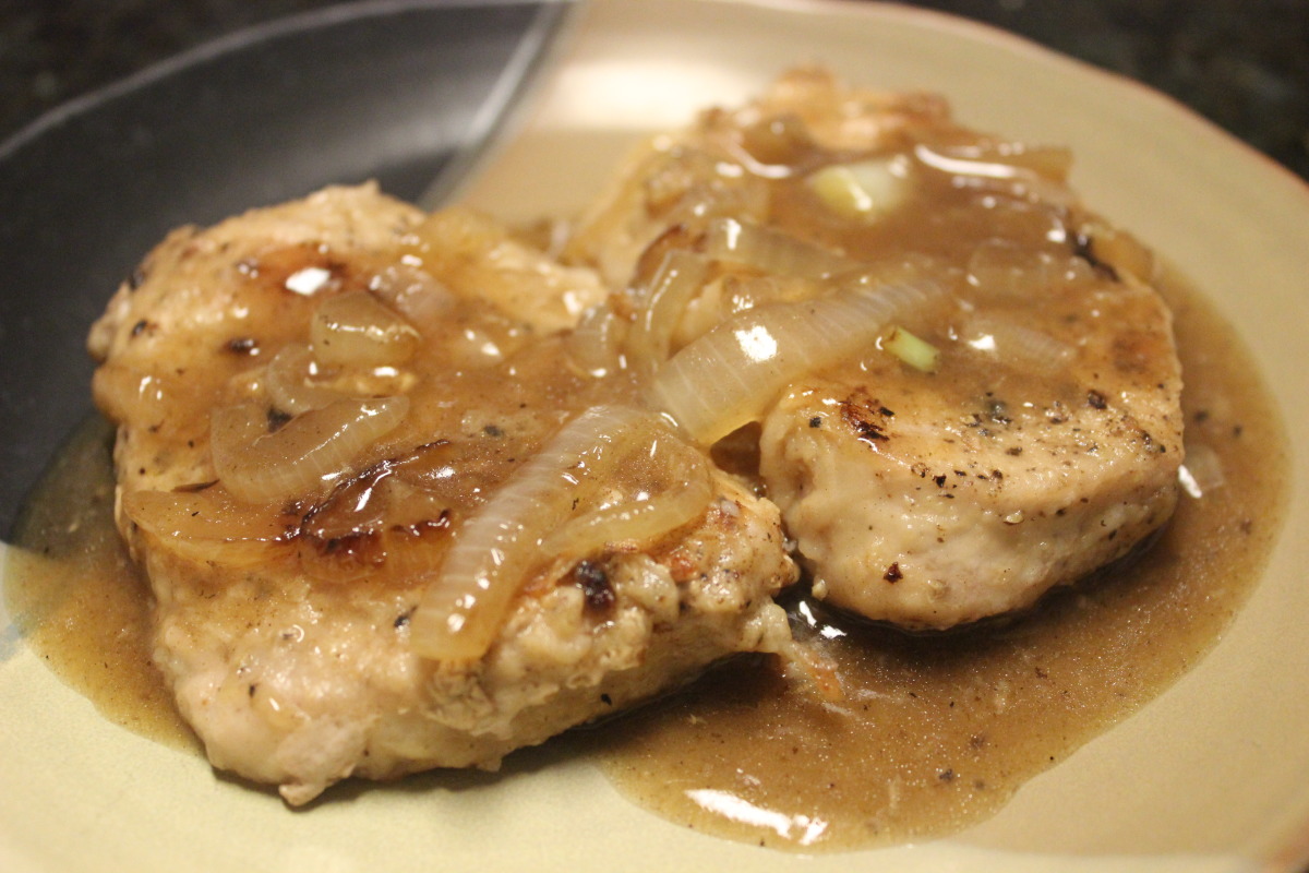 Pan-Seared Pork Chops with Oklahoma Sweet Onion Gravy