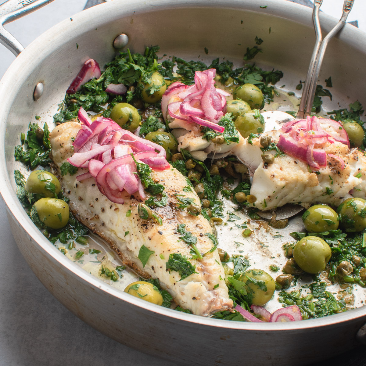 Pan-Seared Sea Bream with Lemon-Infused Olive Oil and Dill