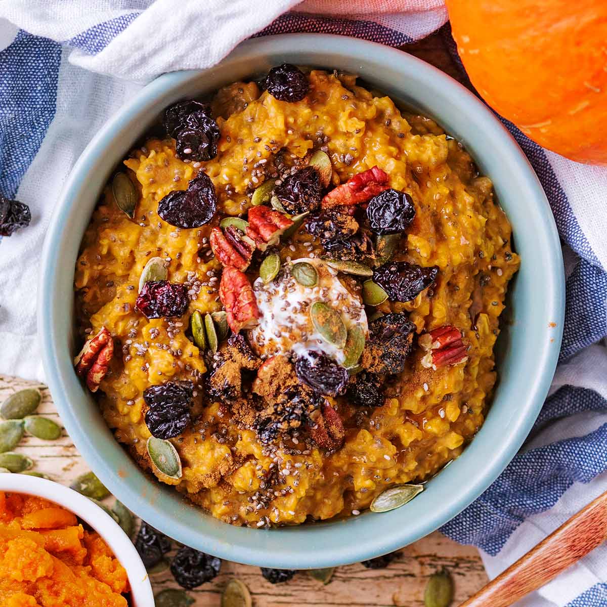 Sweet Mexican Pumpkin Porridge with Cinnamon and Brown Sugar