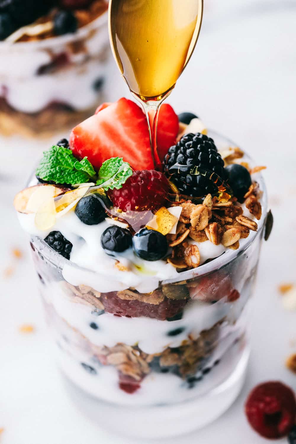 Four-Ingredient Lemon Yogurt Parfait with Honey and Granola