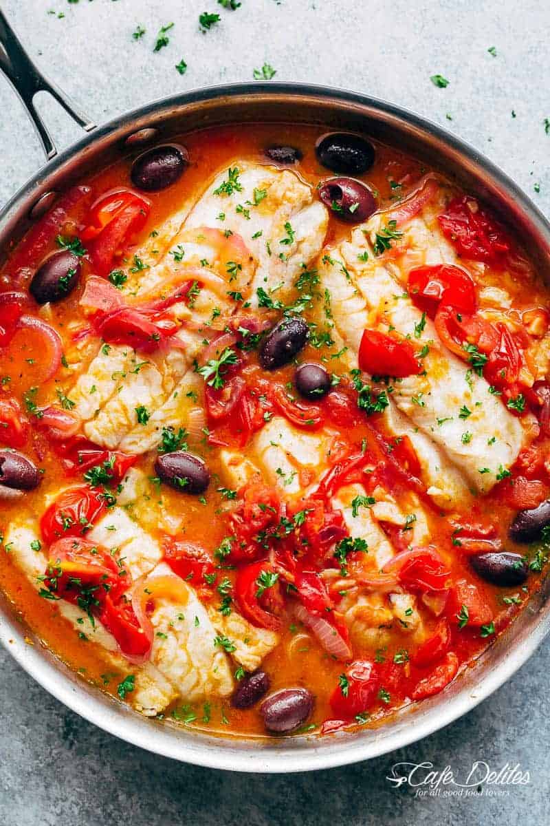 Pan-Seared Tilapia with Spicy Tomato-Pepper Sauce