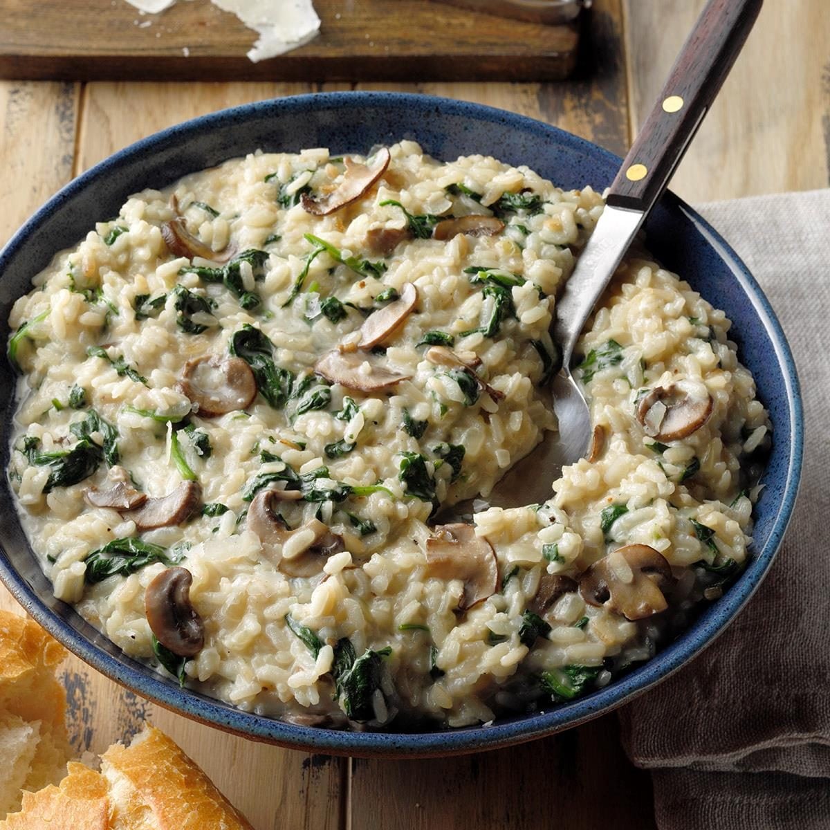 Alpine Mushroom and Spinach Risotto