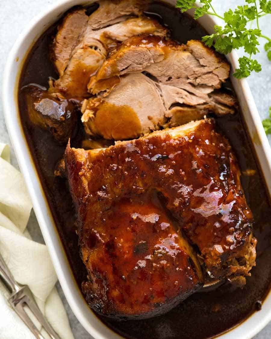 Slow-Roasted Pork Shoulder with Oklahoma-Style Barbecue Glaze