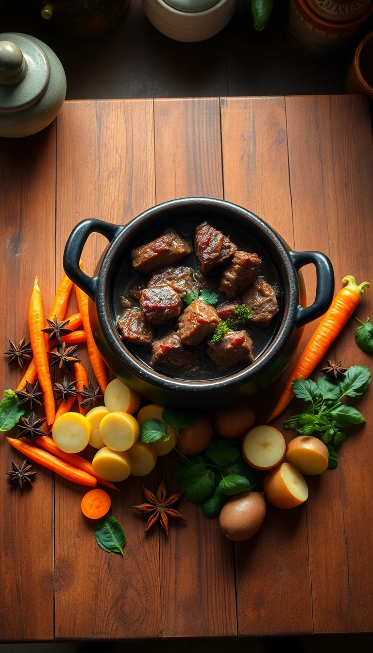 Clay Pot Braised Beef with Star Anise and Ginger