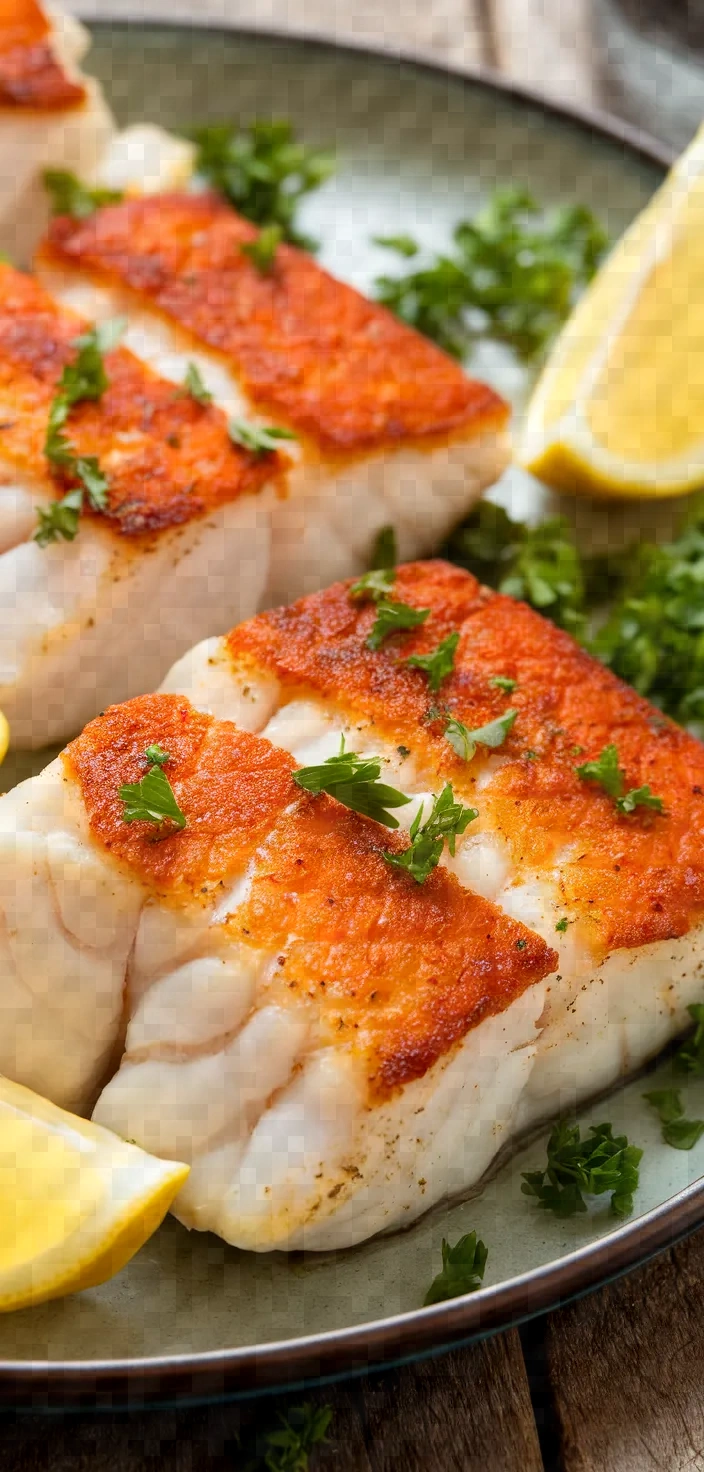 Pan-Seared Cod with Spanish Paprika and Garlic Sauce