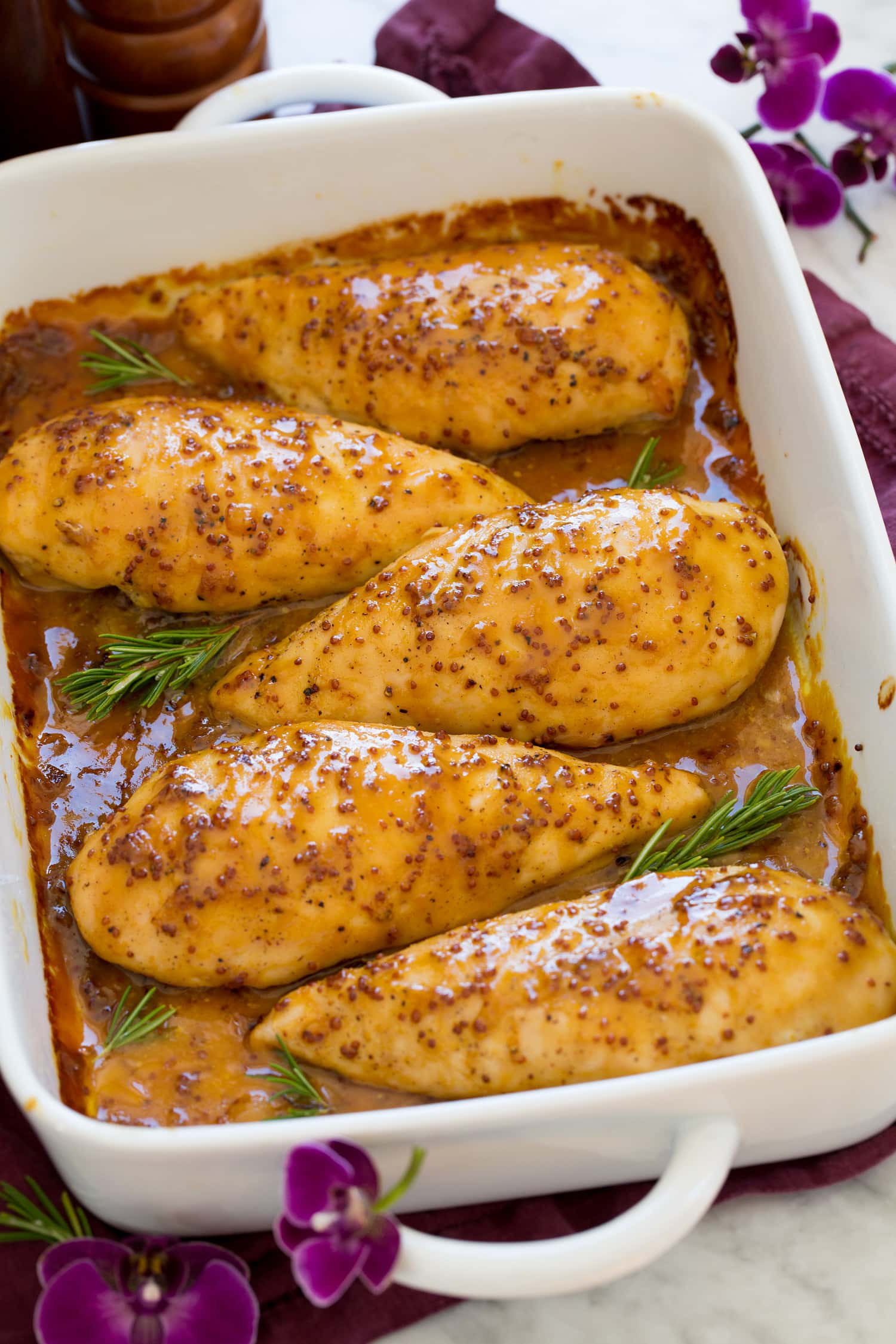 Pan-Seared Chicken Breast with Sweet and Tangy Honey-Mustard Glaze