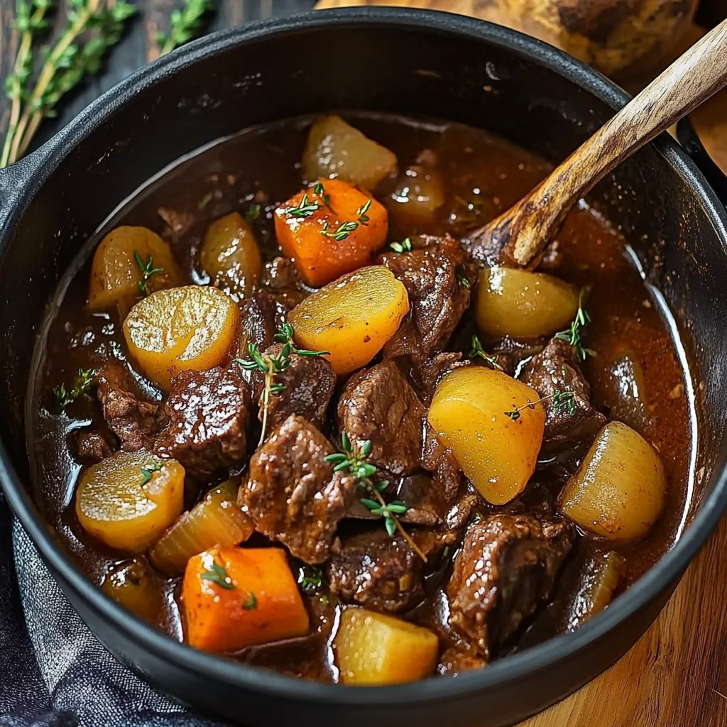 Hearty Whole30 Beef Stew with Root Vegetables