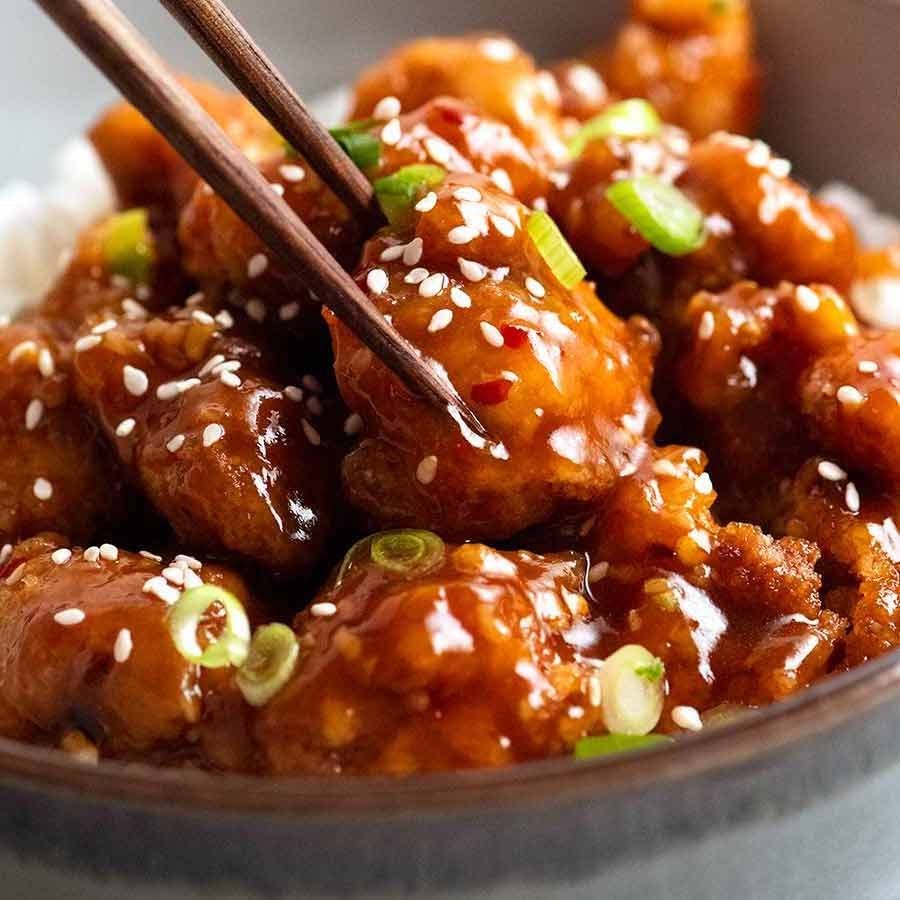 General Tso's Chicken with Spicy Sweet Glaze