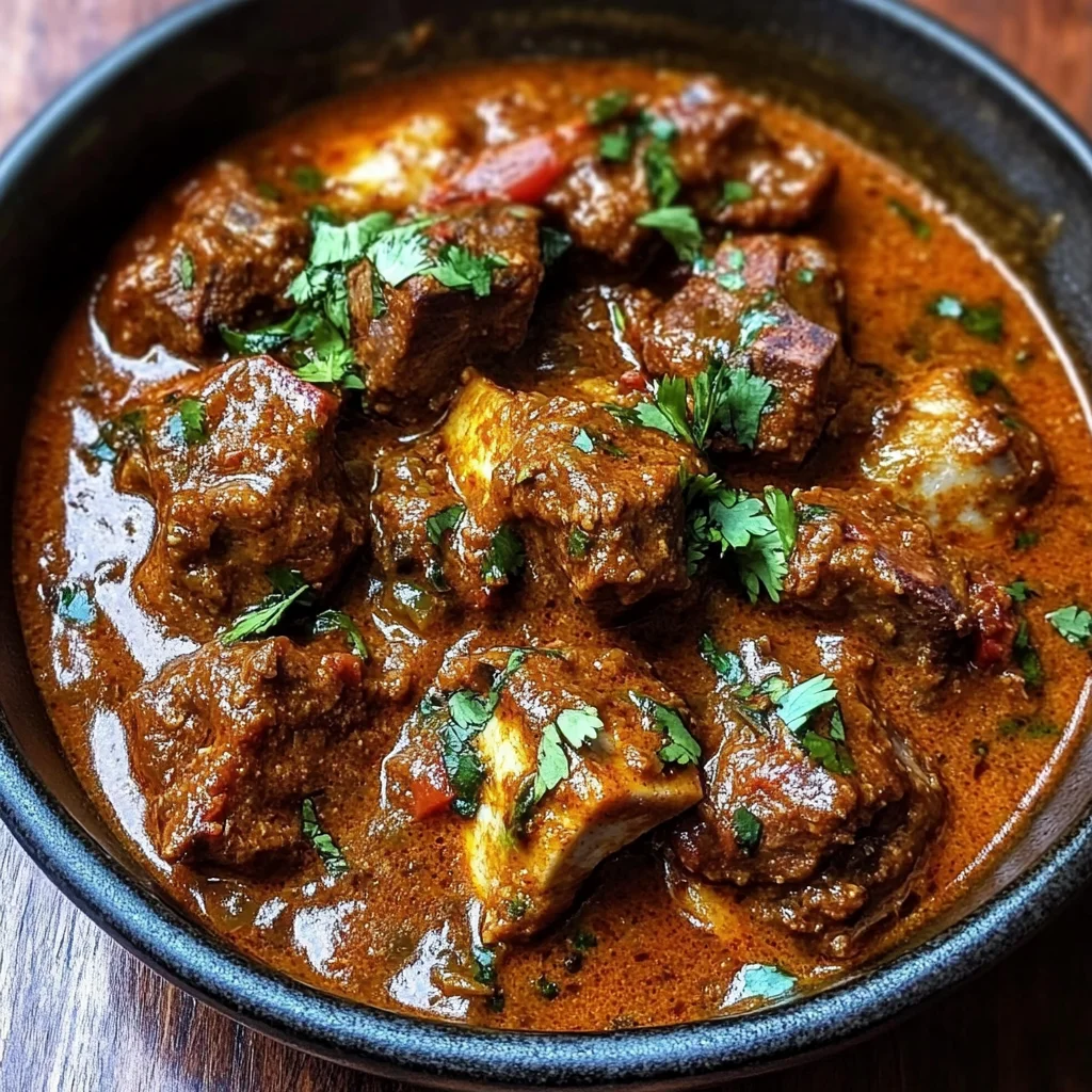 Slow-Braised Kashmiri Lamb Rogan Josh with Toasted Almonds