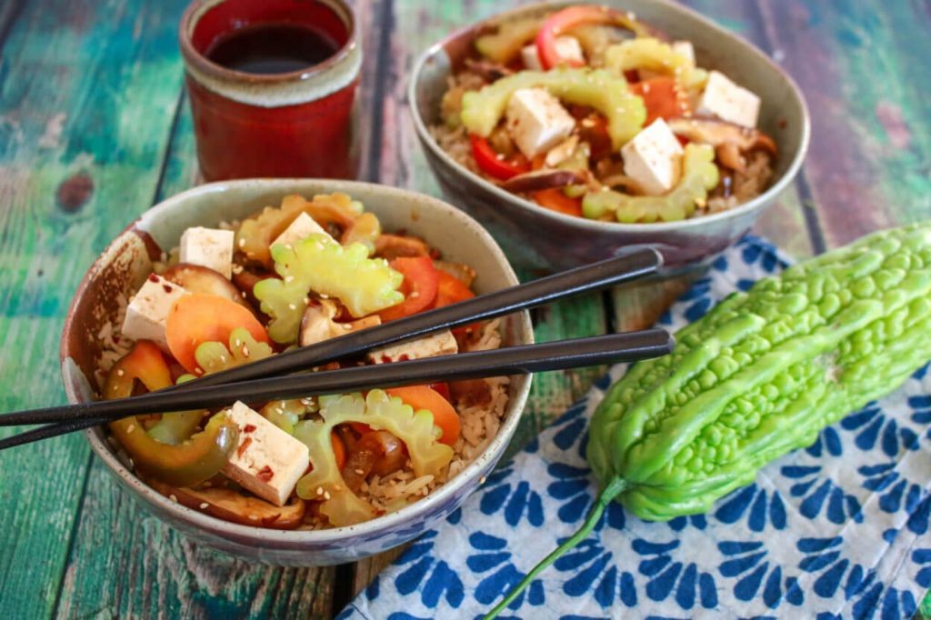 Bitter Melon Stir-Fry with Tofu and Eggs