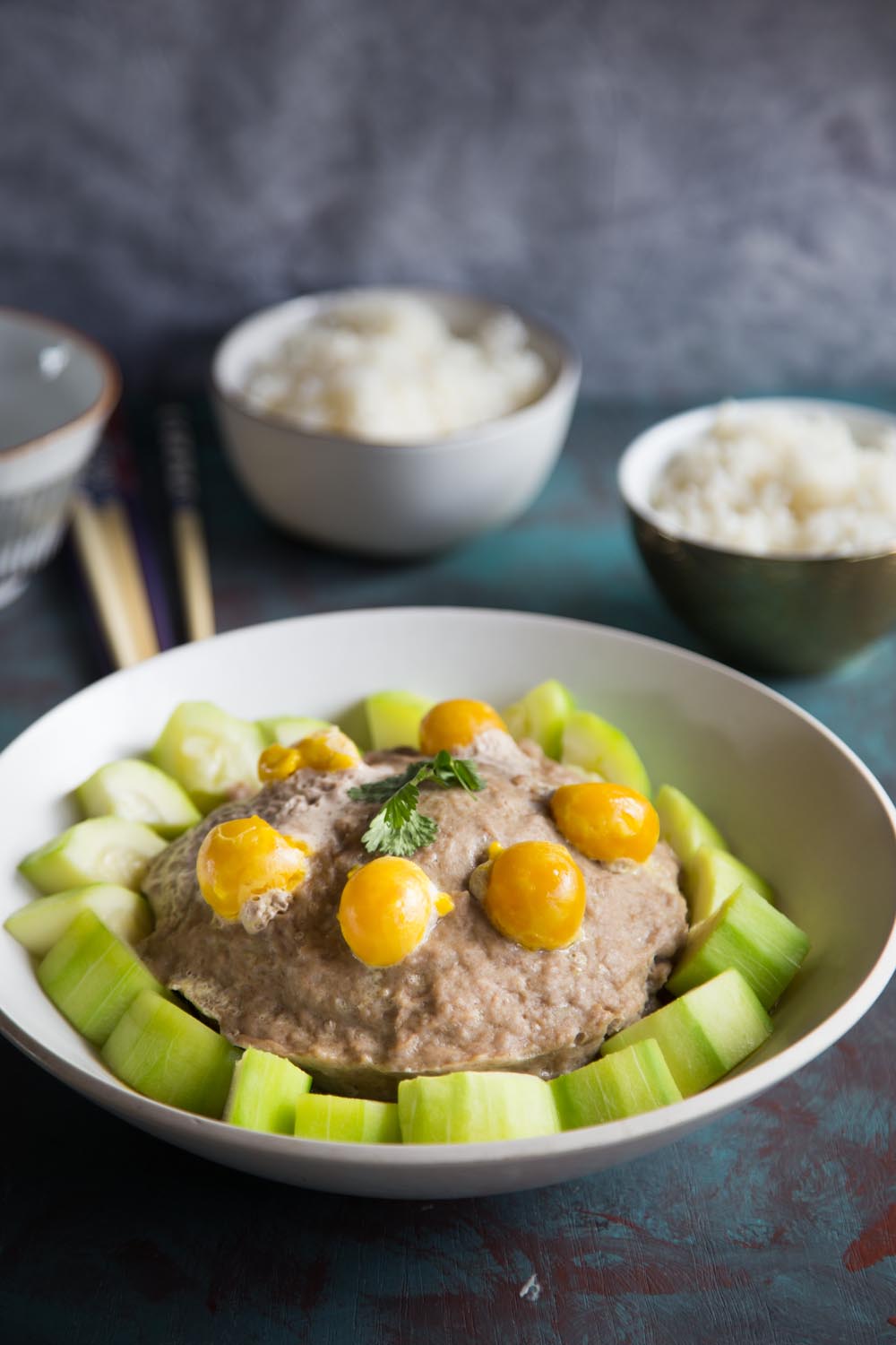 Steamed Pork Mince with Salted Egg Yolk