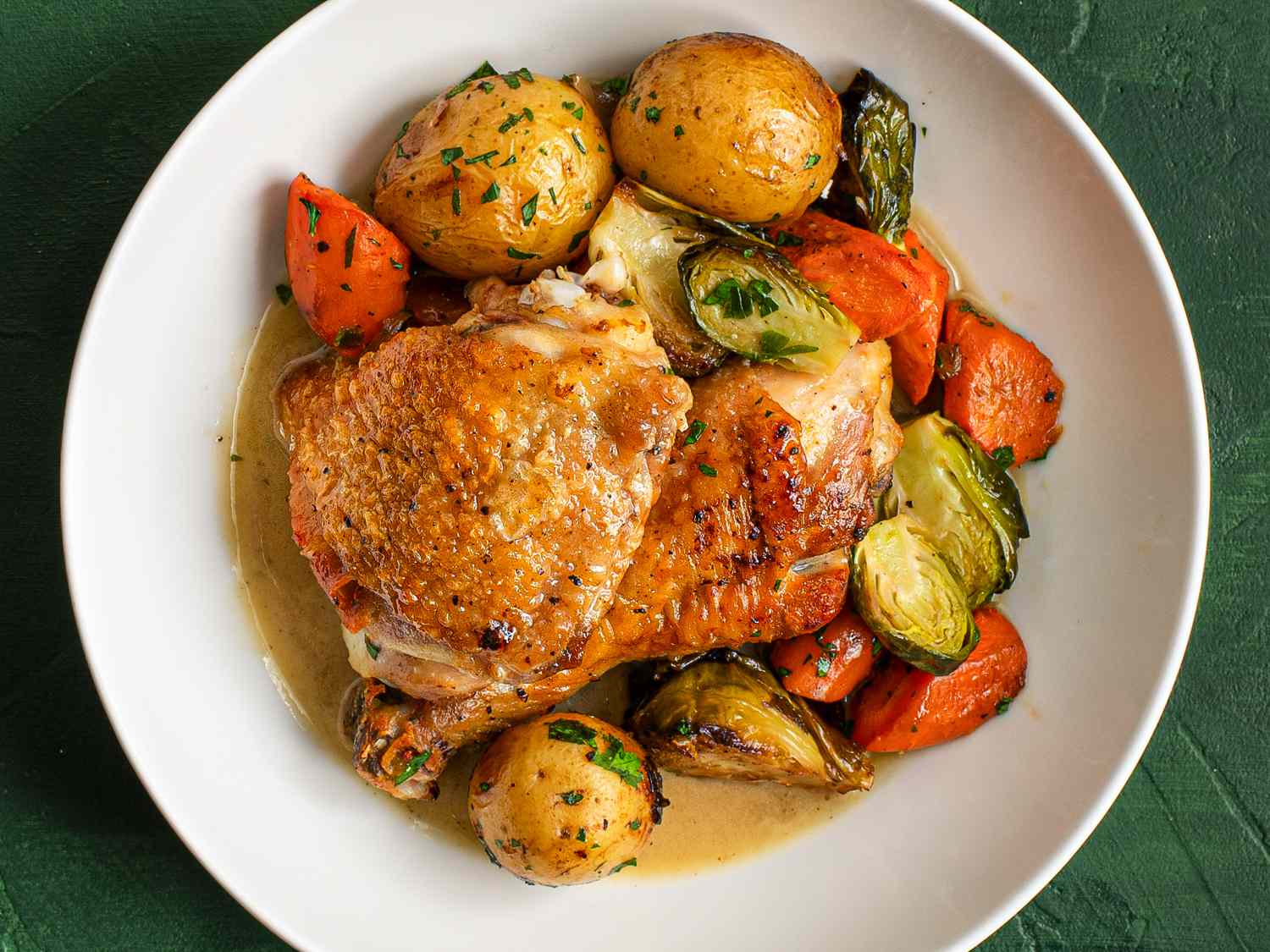 Pan-Seared Chicken with Roasted Vegetable Medley