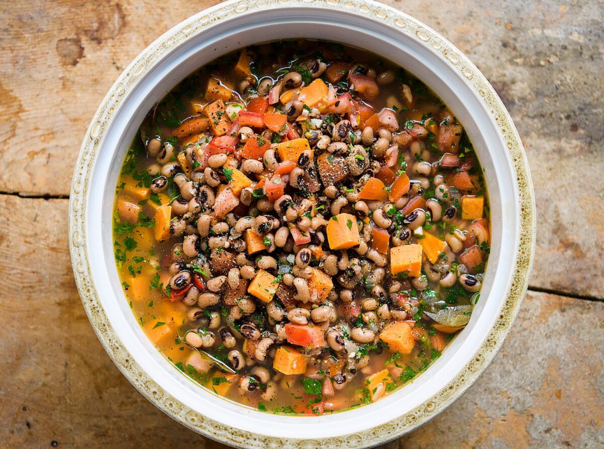 Spiced Black-Eyed Pea and Sweet Potato Stew