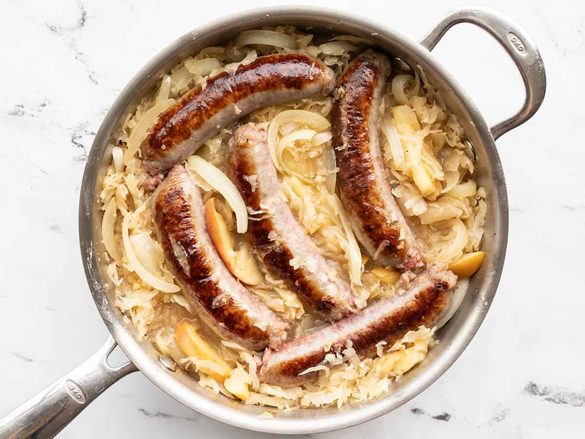 Artisan Sausage and Sauerkraut Skillet