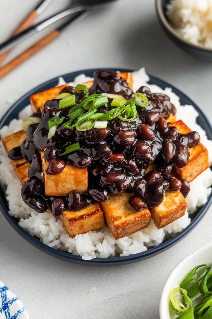 Stir-Fried Hidden Garden Vegetables with Tofu and Black Bean Sauce