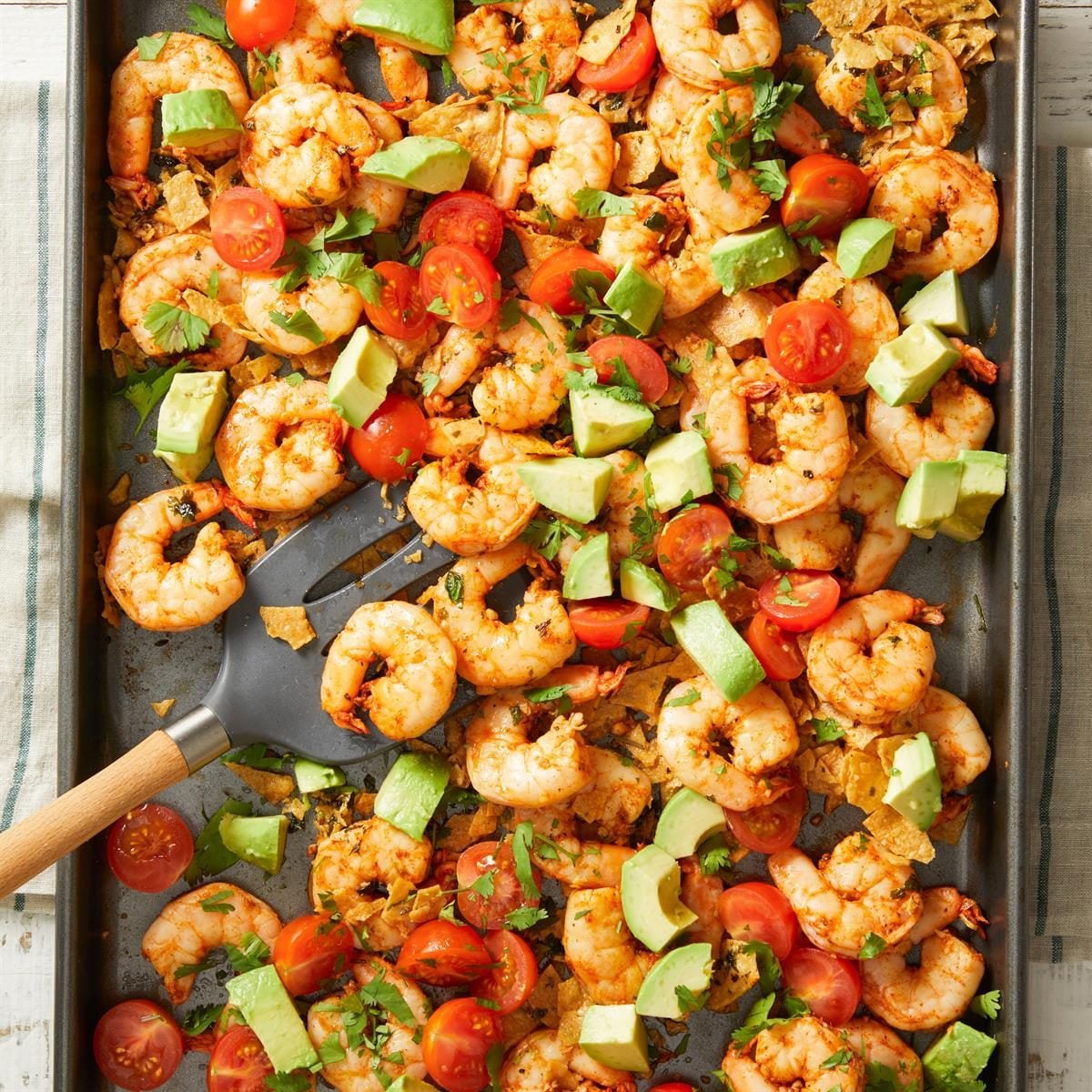 Sheet Pan Chile-Lime Shrimp with Black Beans