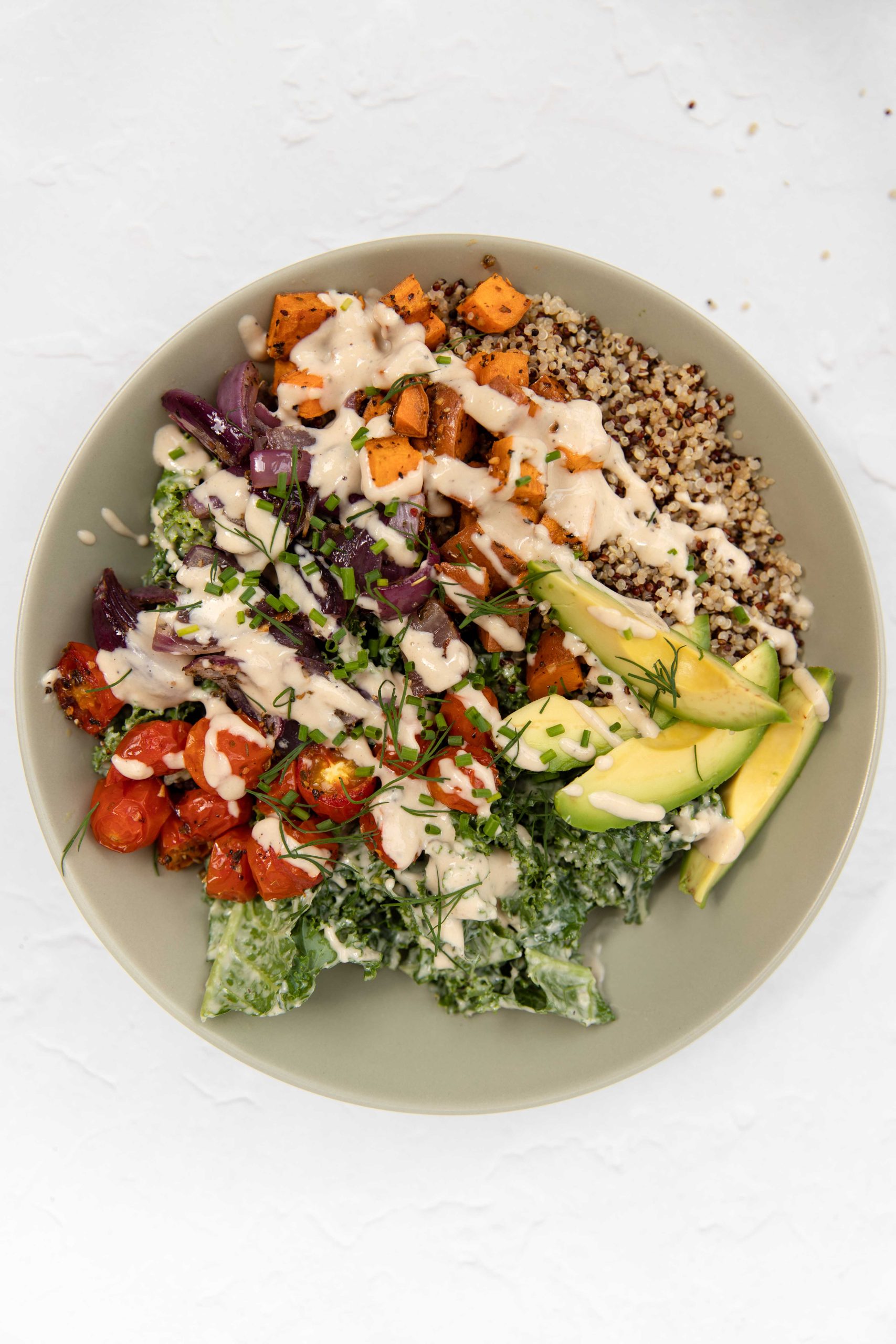 Water and Earth Grain Bowl with Lemon-Tahini Dressing