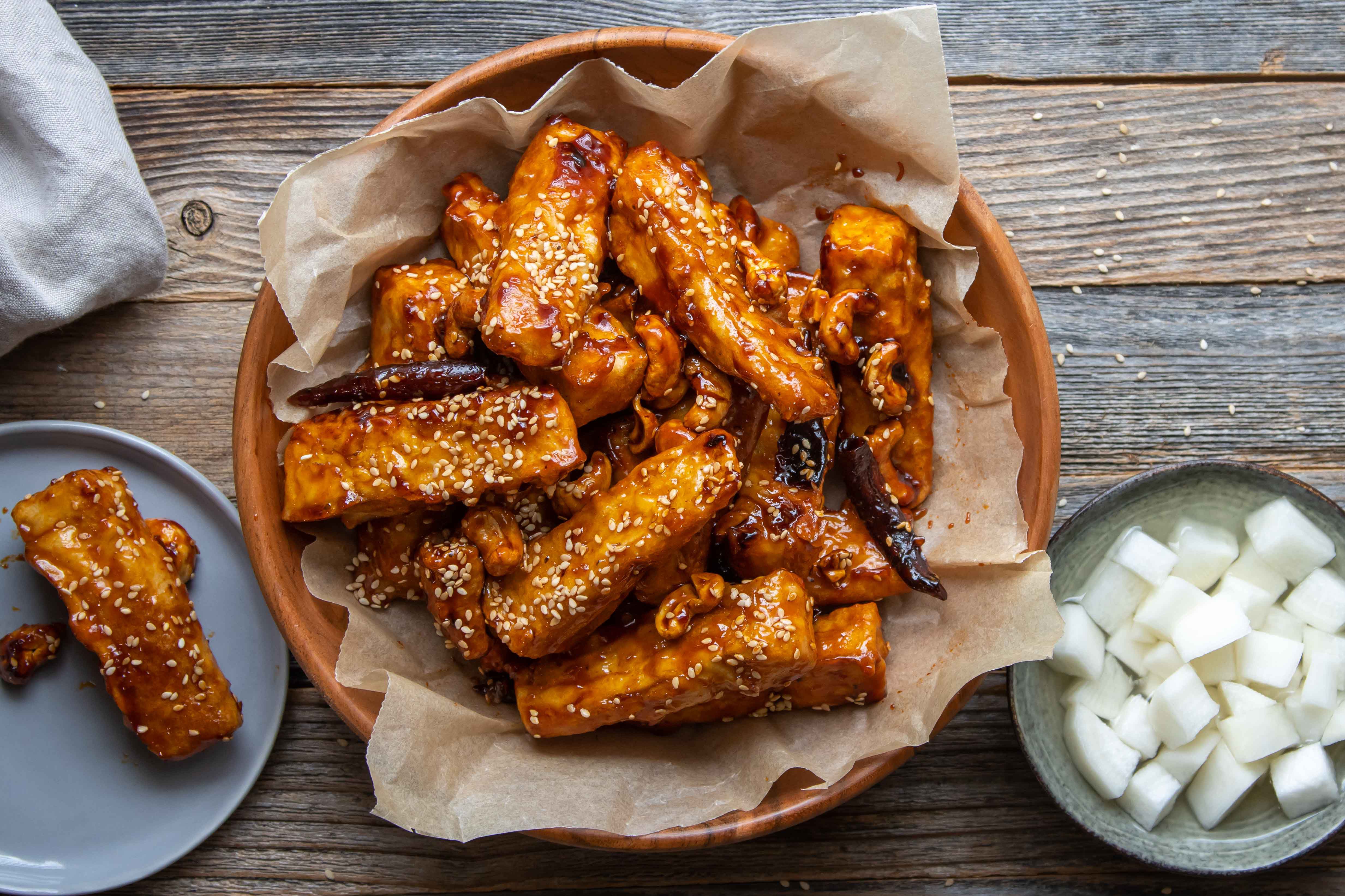 Sautéed Korean Spicy Tofu with Gochujang and Sesame