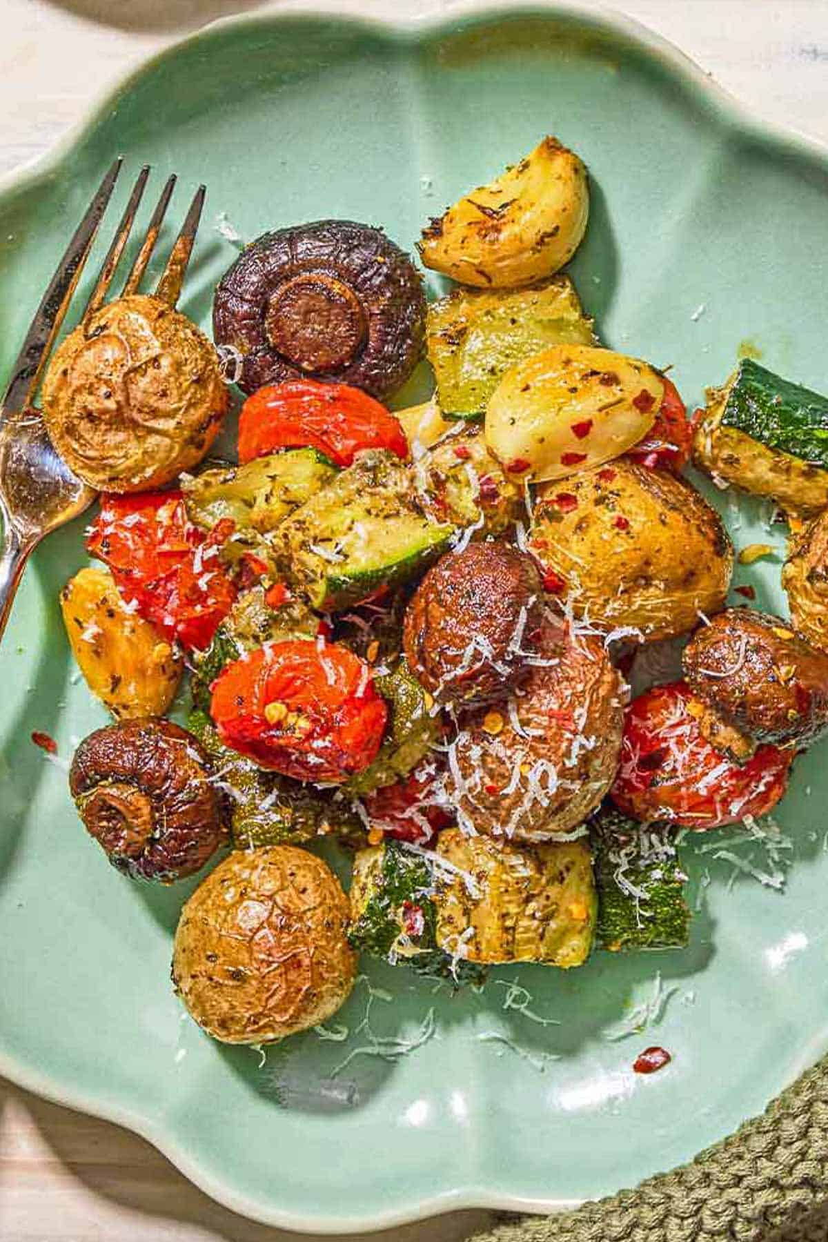 Oven-Roasted Mediterranean Vegetables with Lemon and Oregano