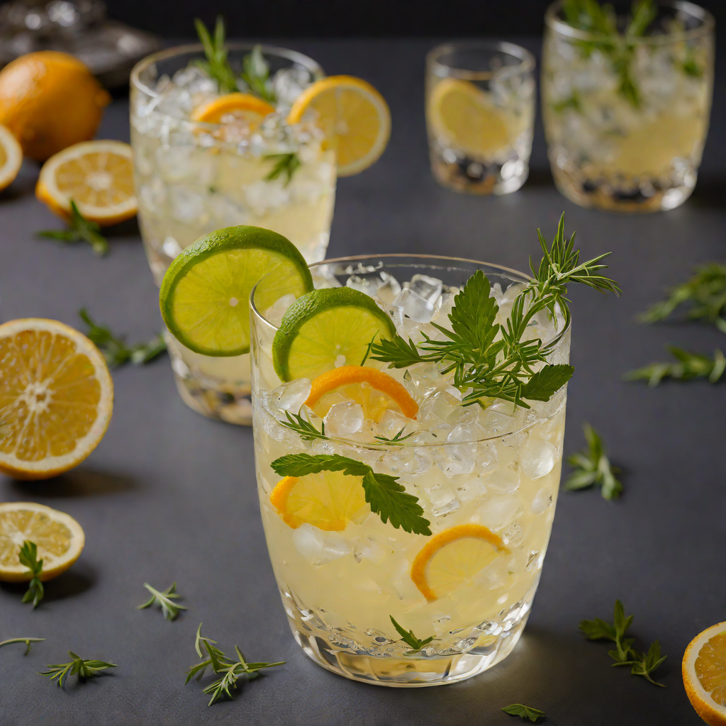 Solemn Citrus and Herb Gin Fizz