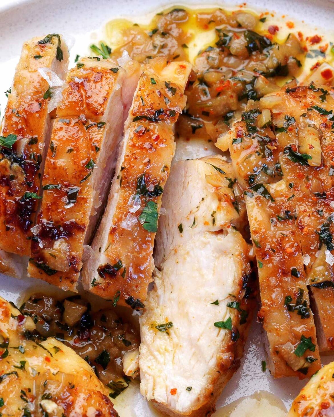 Pan-Seared Chicken with Texas Pecan and Chili Butter