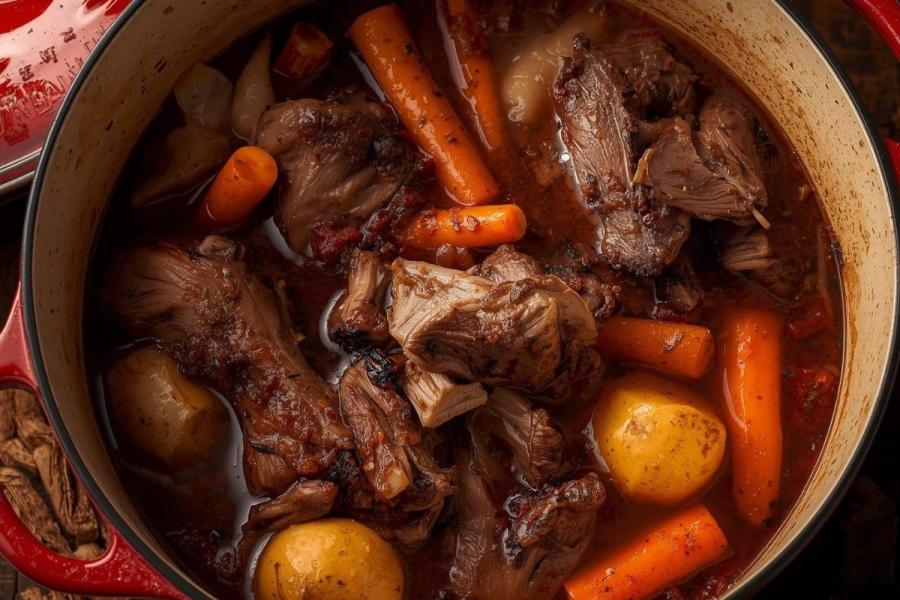 Gold Rush-Style Venison Stew with Root Vegetables