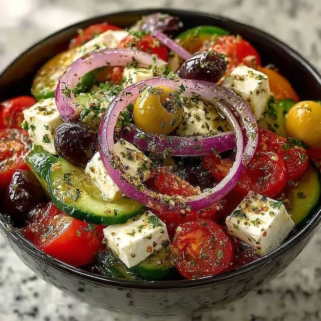 Authentic Greek Lemon-Herb Salad with Feta