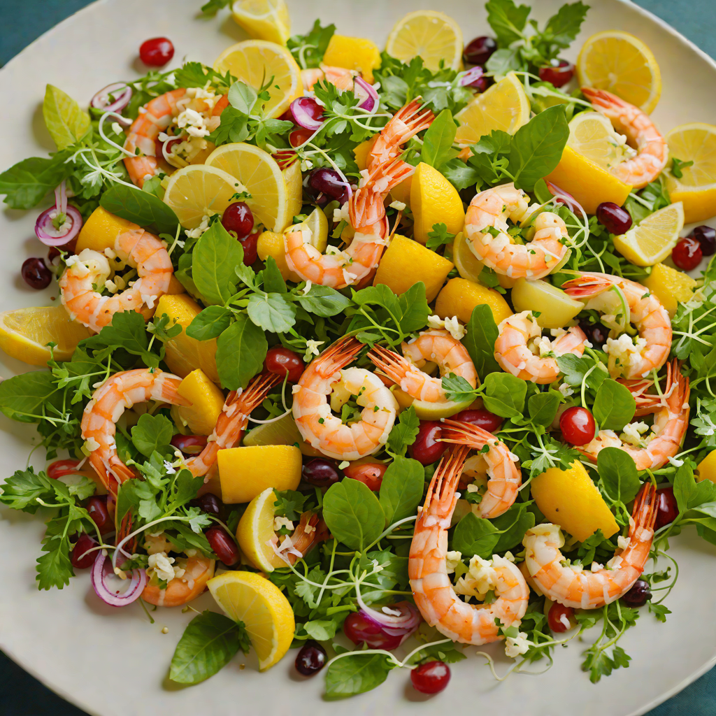 Melbourne Park Citrus Prawn Salad with Finger Lime Dressing