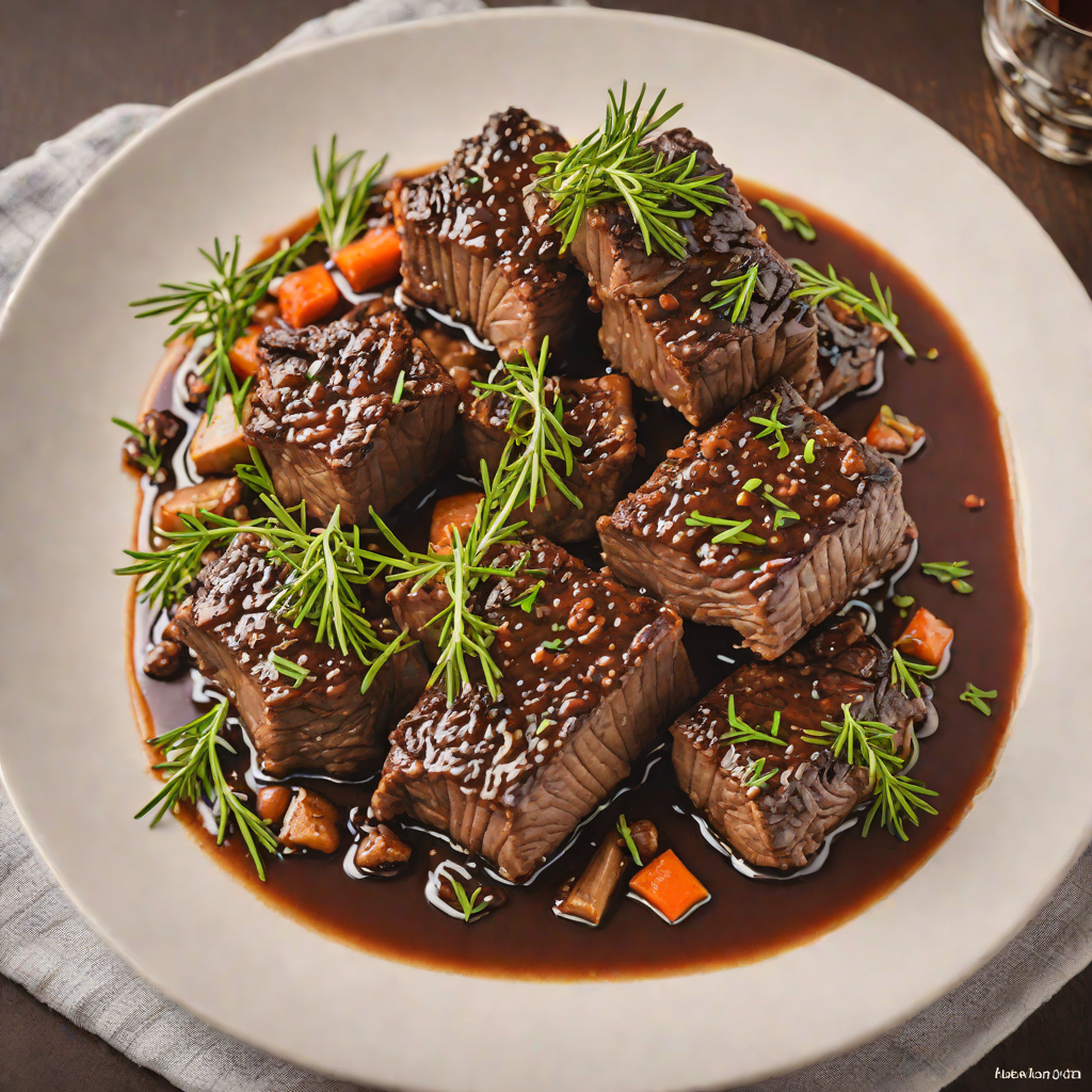 Red Wine-Braised Beef Short Ribs with Rosemary