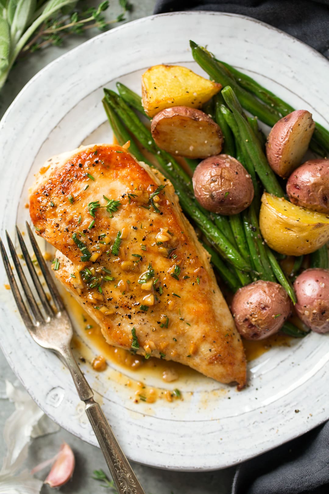 Pan-Seared Chicken with Garlic-Herb Butter Sauce