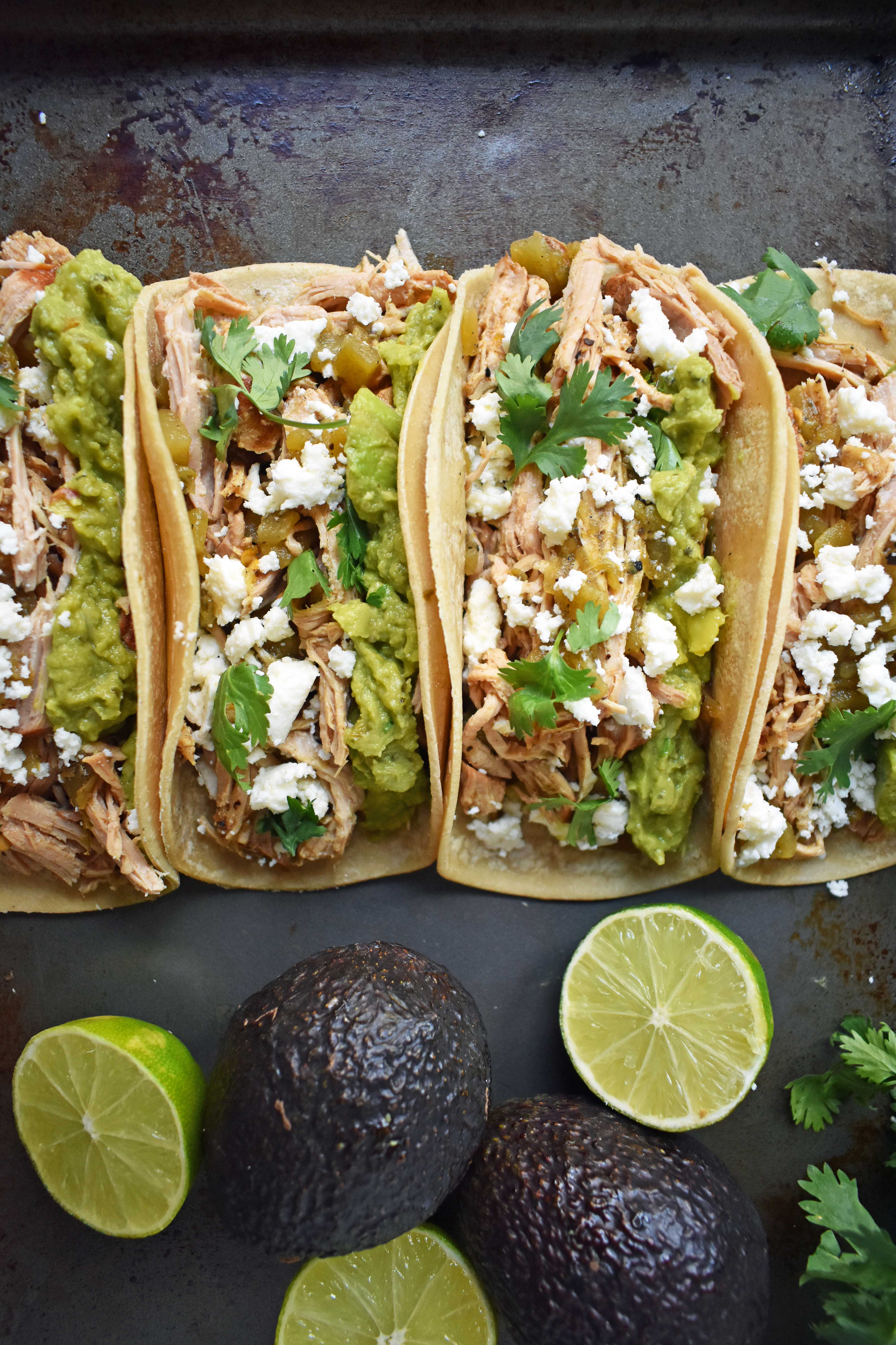 Green Chili Braised Pork Shoulder Tacos