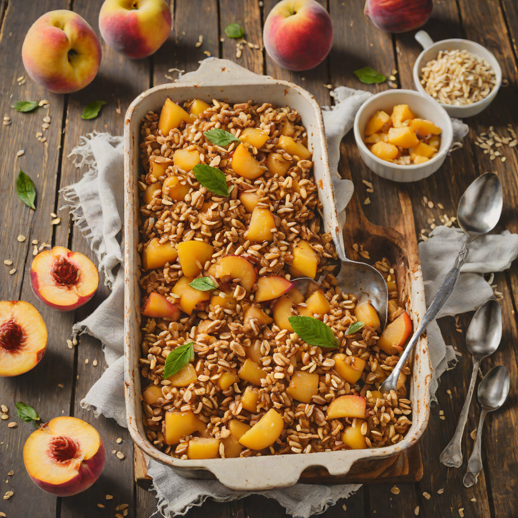 Colorado Palisade Peach Crisp with Oat Topping