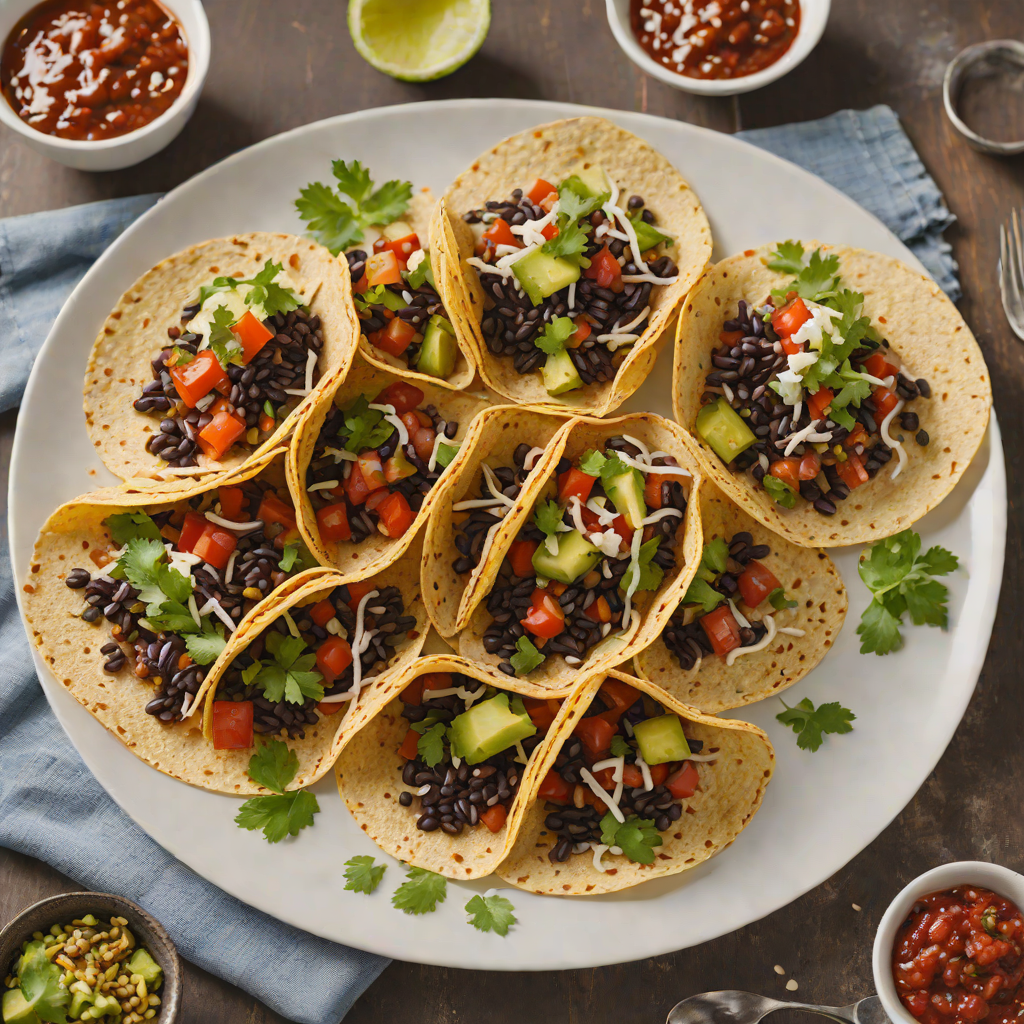 Dolby 3D-Inspired Blue Corn Tortilla Tacos with Fire-Roasted Salsa