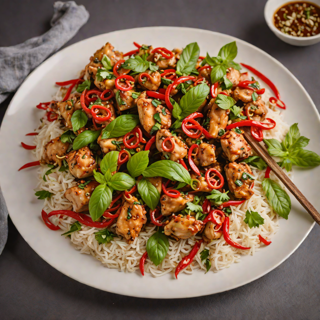 Stir-Fried Lemongrass Chicken with Thai Basil and Chilies