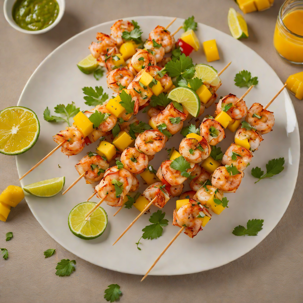 Chili-Lime Shrimp Skewers with Mango Salsa