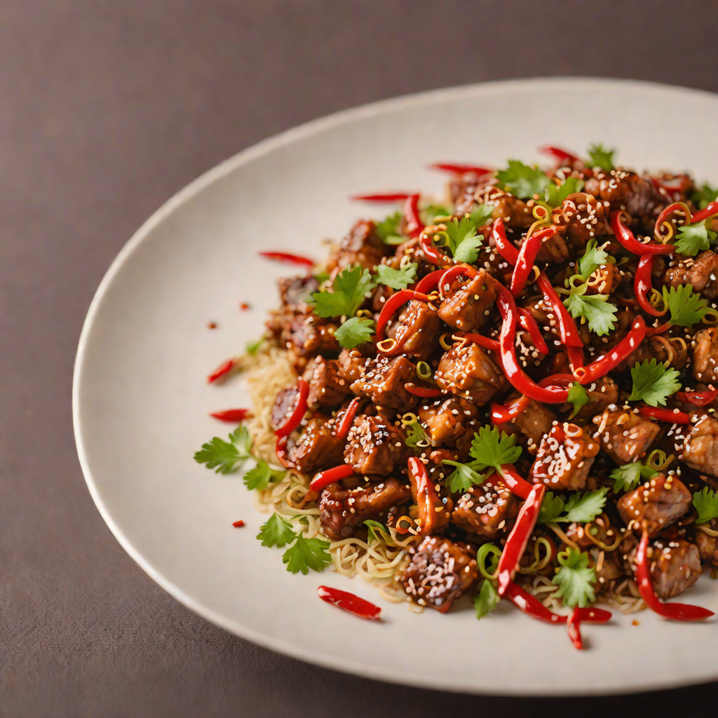 Spicy Stir-Fried Pork with Dried Red Chili and Garlic