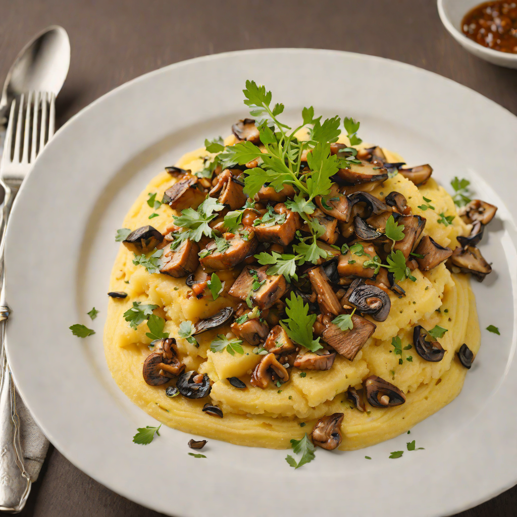 Pan-Seared Polenta with Mushroom Ragù