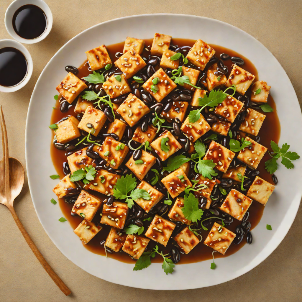 Stir-Fried Tofu with Ginger and Regional Chinese Black Bean Sauce
