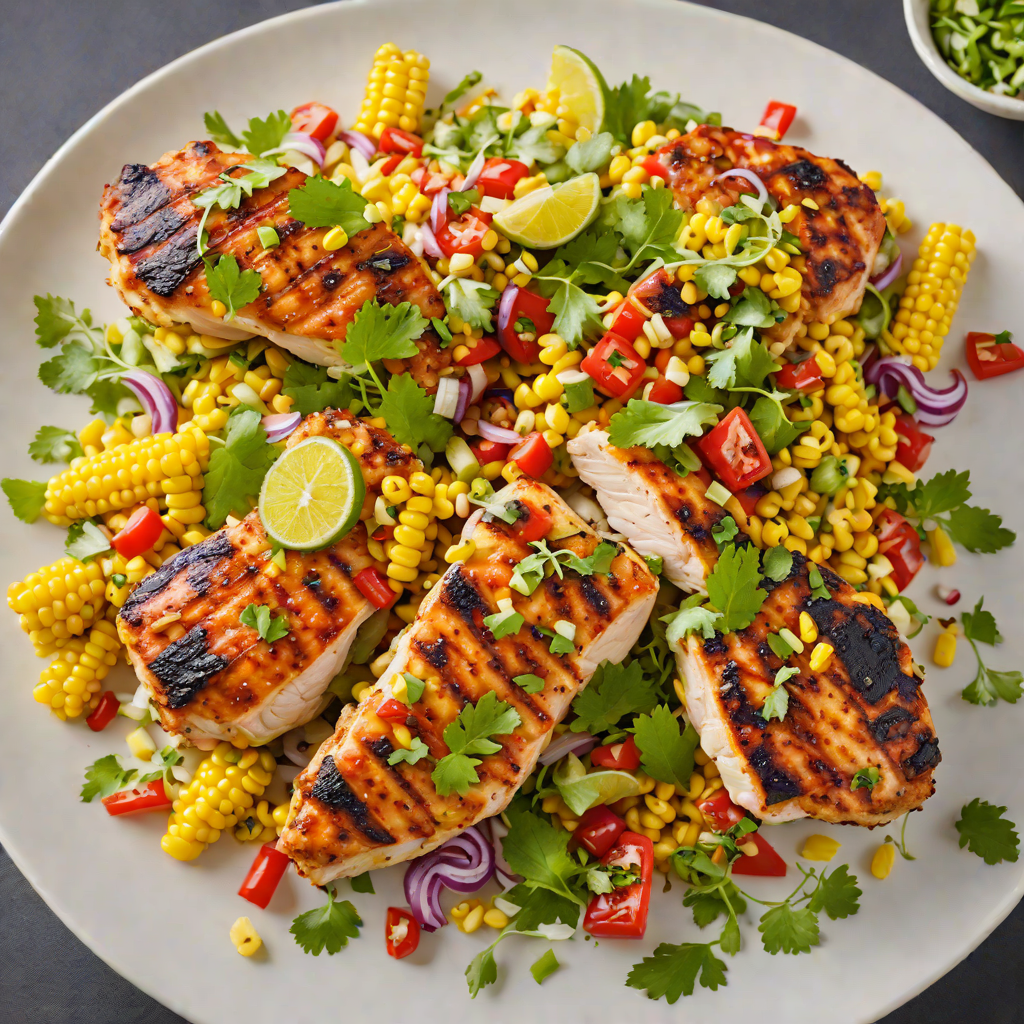 Grilled Chili-Lime Chicken with Roasted Corn Salad