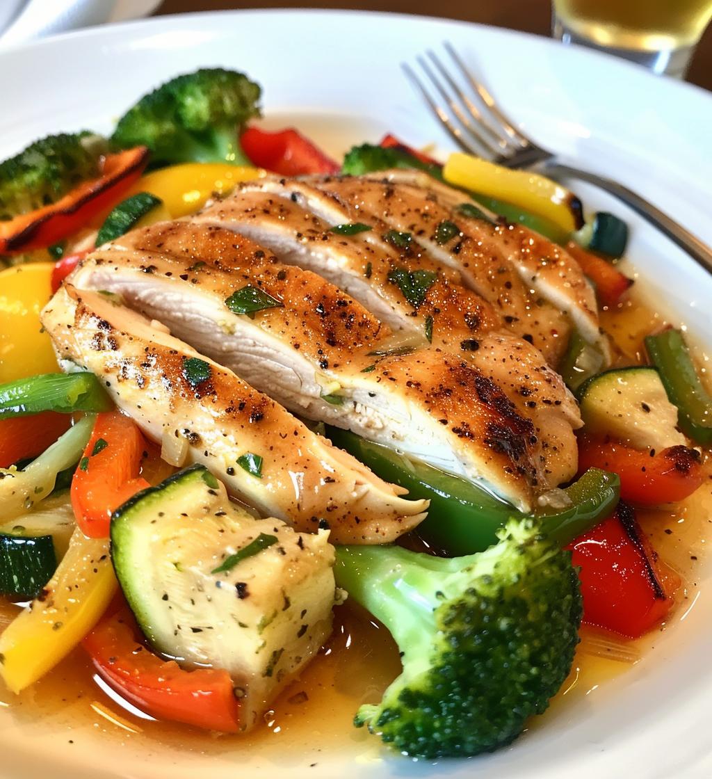 Simple Chicken & Veggie Skillet with Lemon