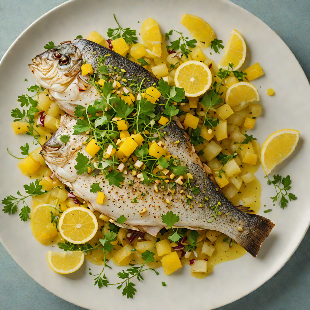 Sautéed Sea Bass with Citrus and Herb Salsa Verde